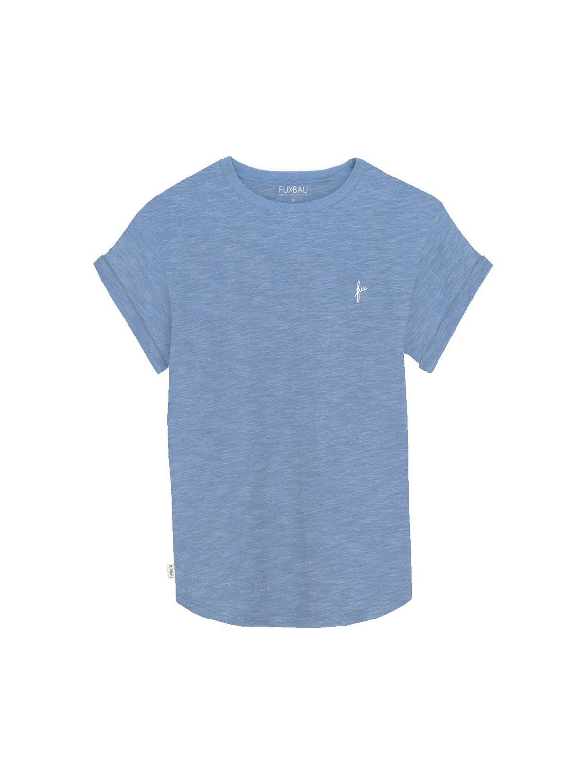 Frauen fux Azul T-Shirt - blau meliert aus 100% GOTS zertifizierter Biobaumwolle und made in Portugal