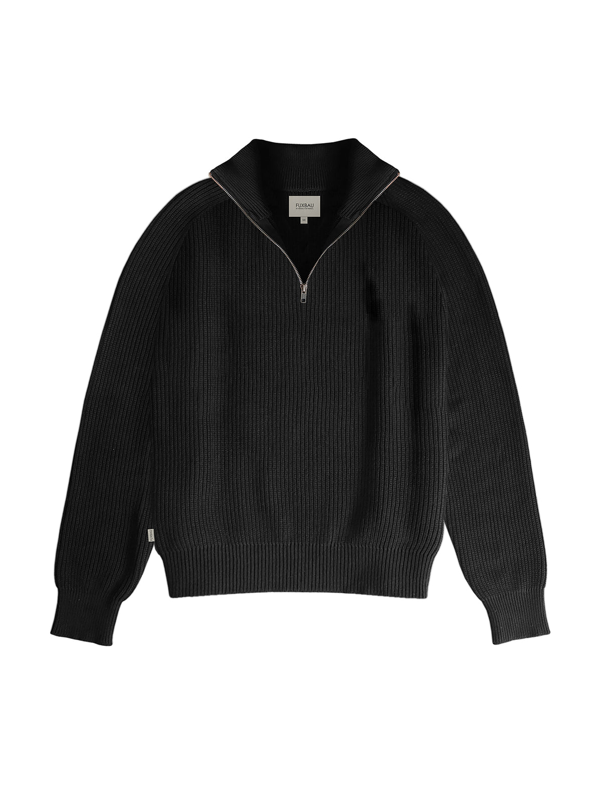 FUXBAU 4Seasons Frauen Troyer in schwarz. 100% GOTS zertifizierte Biobaumwolle. Made in Italy. Fair produziert.