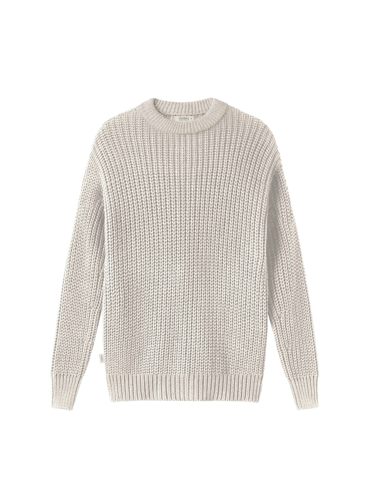 4Seasons Männer Strickpullover in beigemeliert aus 100% GOTS zertifizierter Biobaumwolle und fair in Italien hergestellt