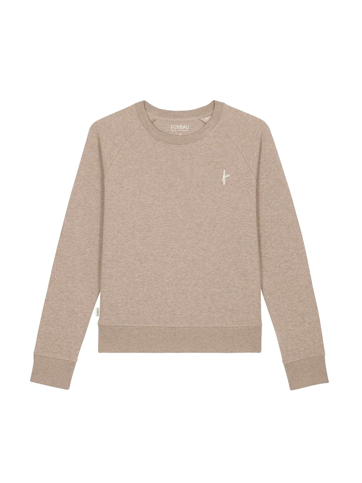 Frauen fux Pullover in beige meliert aus 100% GOTS zertifizierter Biobaumwolle & made in Portugal