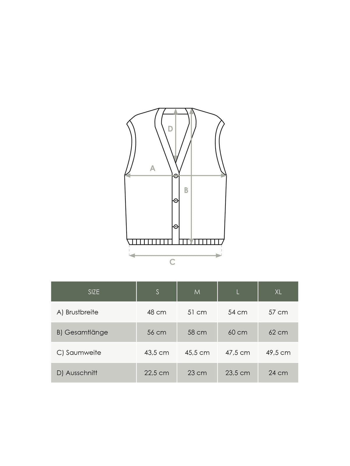 Produkt GröĂentabelle Damen Strickweste von FUXBAU