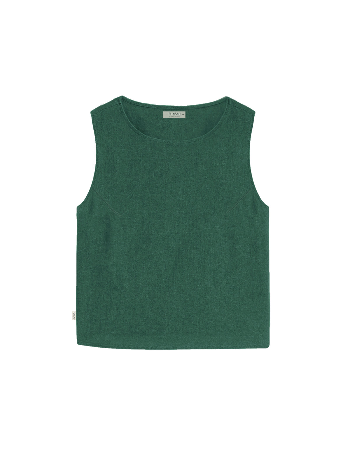 Luftiges Leinentop in grün für Frauen von FUXBA, perfekt für die warmen Tage, 100% Leinen & Made in Portugal