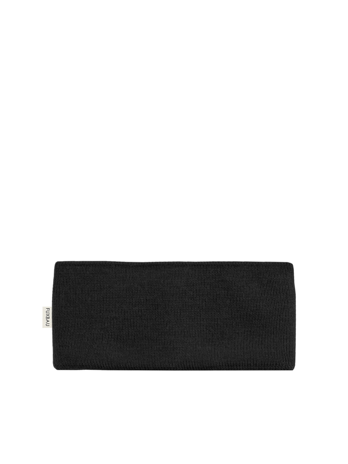 FUXBAU Merino Stirnband in schwarz aus 100% Merinowolle, GOTS zertifizierter Merinowolle & Made in Germany