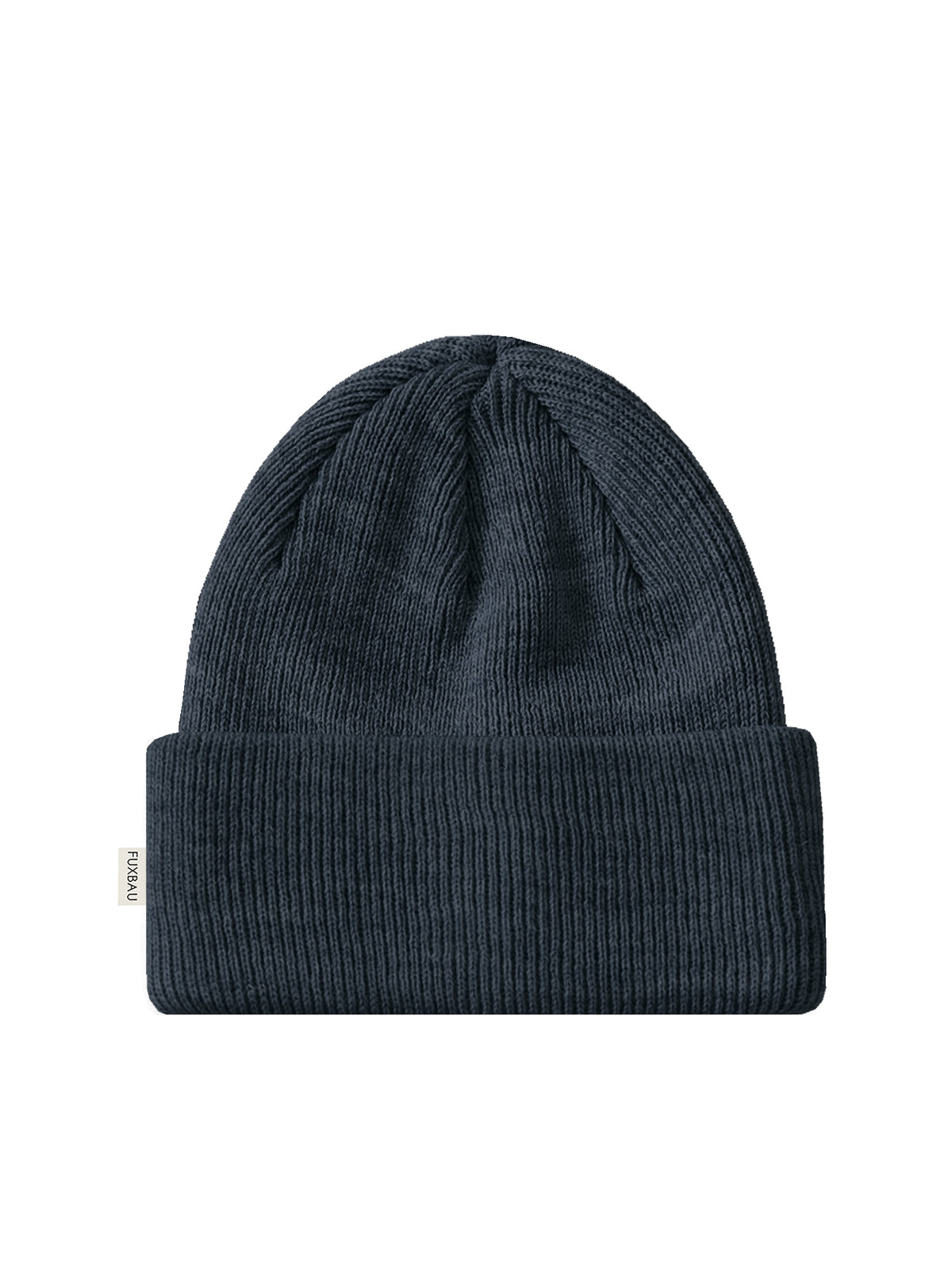 FUXBAU Merino Strickmütze in anthrazit aus 100% GOTS zertifizierter Merinowolle