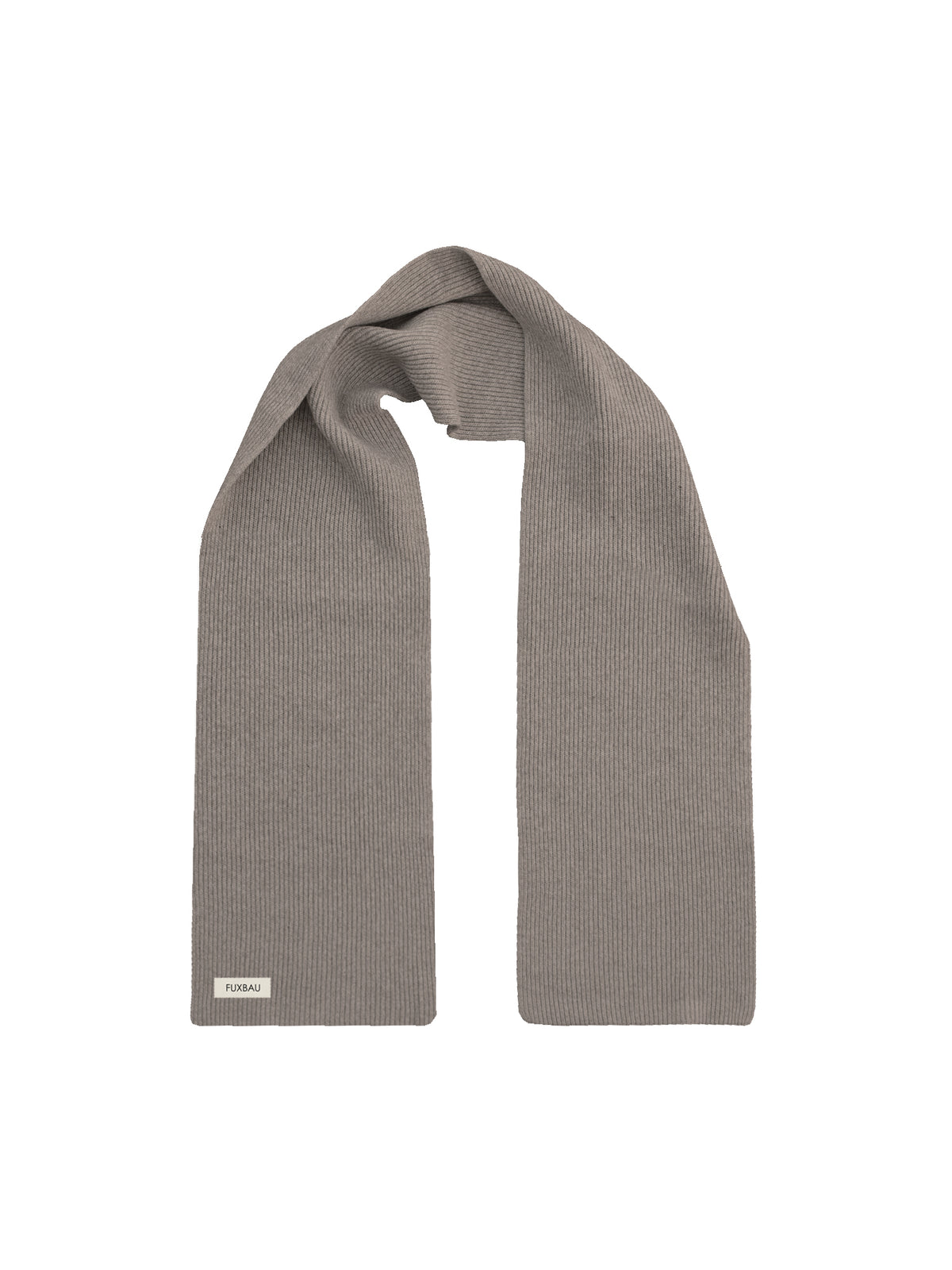 Fair Fashion Merino Schal extra lang in braunmeliert von FUXBAU aus 100% Merinowolle, made in Italy, extrabreit & warm