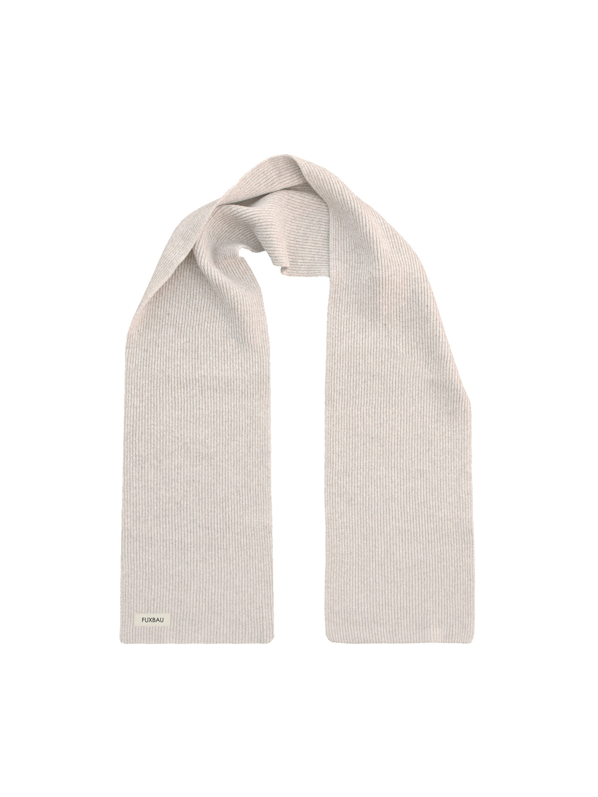 Fair Fashion Merino Schal extra lang in beigemeliert von FUXBAU aus 100% Merinowolle, made in Italy, extrabreit & warm