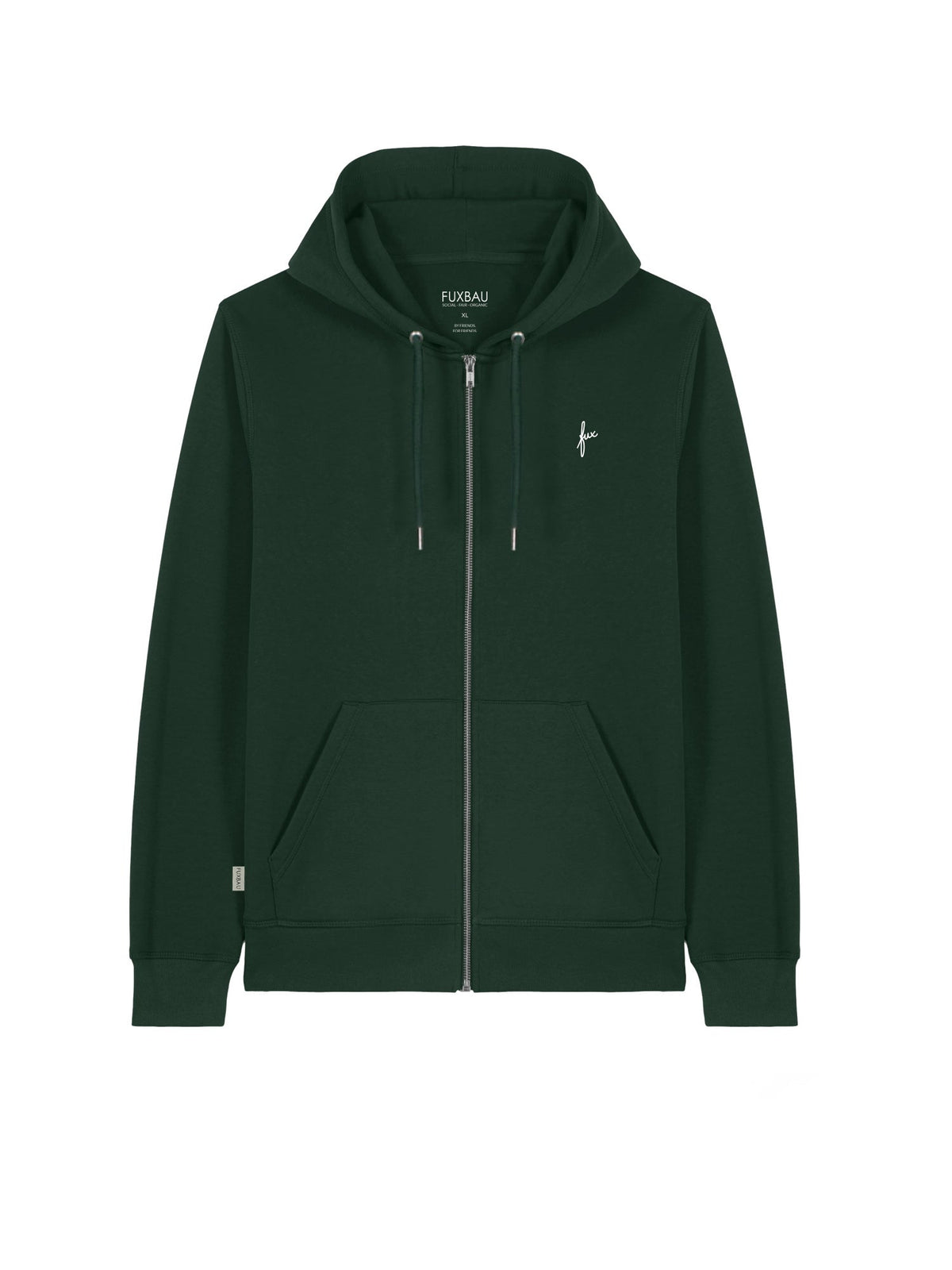 fux Sweatjacke in grün aus Biobaumwolle