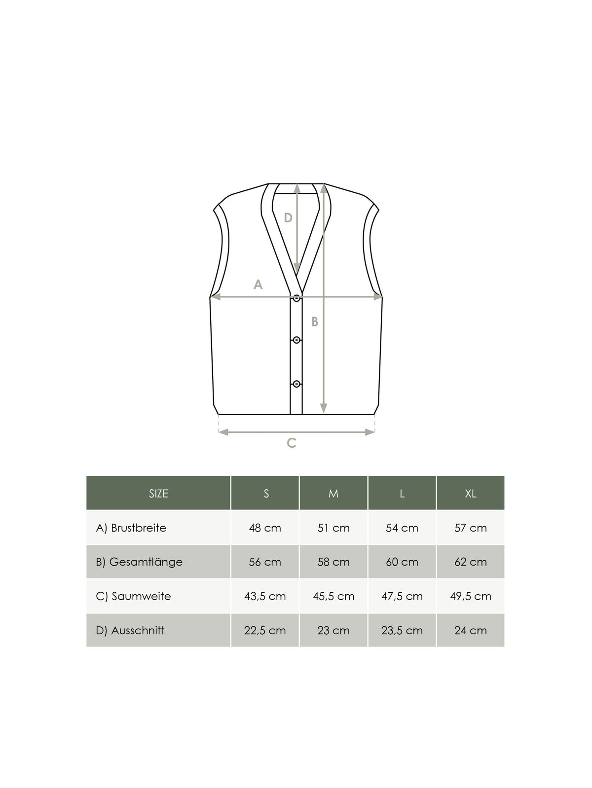 Produkt GröĂentabelle 4Seasons Damen Strickweste