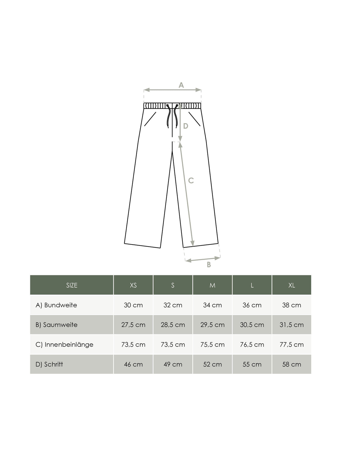 GröĂentabelle lange Frauen Hose von FUXBAU. Welche ist deine GröĂe?