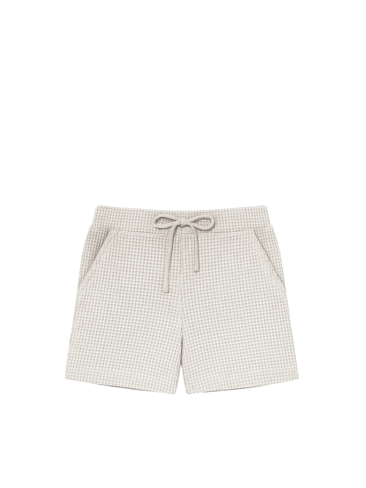 Freigestellte Damen Shorts aus Waffelstrick in Salbei â kurzĂ€rmlig, aus GOTS-zertifizierter Bio-Baumwolle, fair produziert von FUXBAU