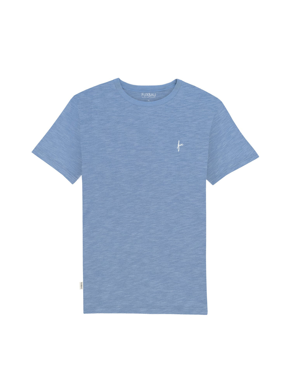 Männer fux Azul T-Shirt - blau meliert aus 100% GOTs zertifizierter Biobaumwolle made in Portugal