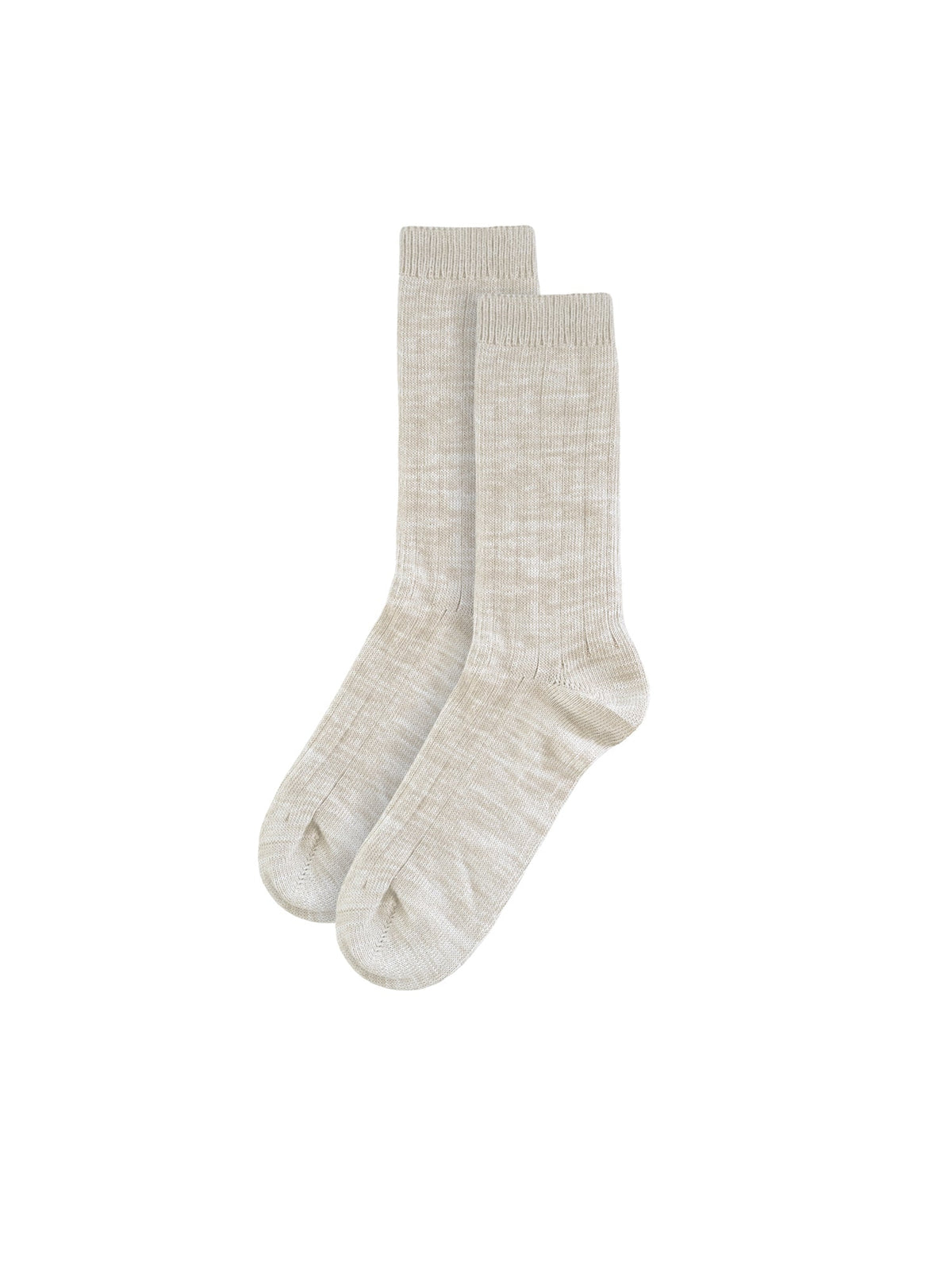 Fair Fashion FUXBAU Socken in beige meliert aus GOTS zertifizierter Biobaumwolle. Made in Portugal