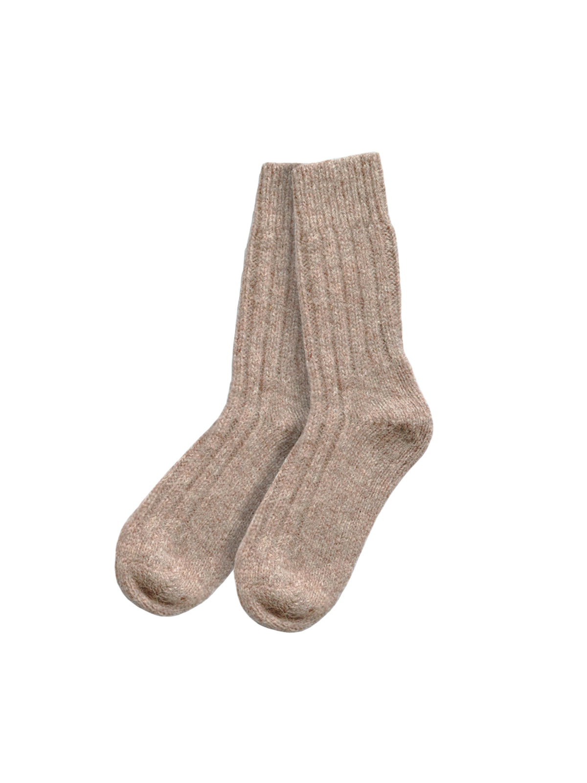 Faire Alpaka Schafwollsocken in beige aus 30% Alpakawolle & 70% europäischer Schafwolle. Made in Portugal.