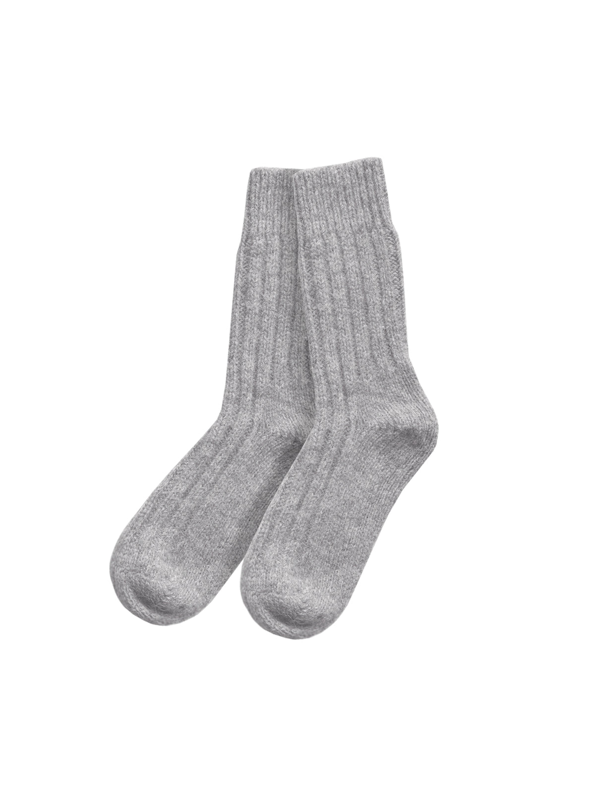 Faire Alpaka Schafwollsocken in grau aus 30% Alpakawolle & 70% europäischer Schafwolle. Made in Portugal.
