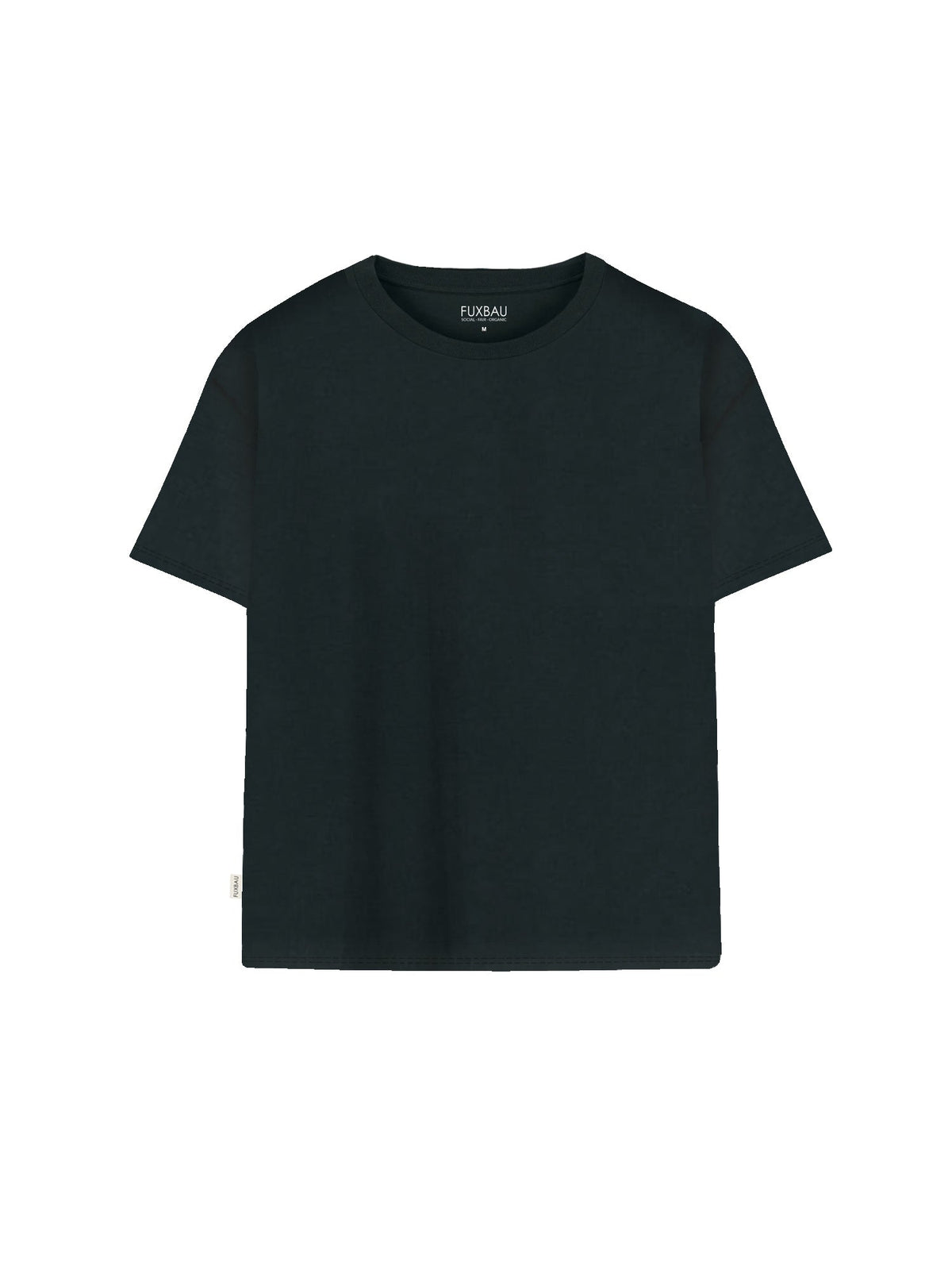 Faires Frauen Basic T-Shirt in schwarz von FUXBAU aus 100% Biobaumwolle und made in Portugal