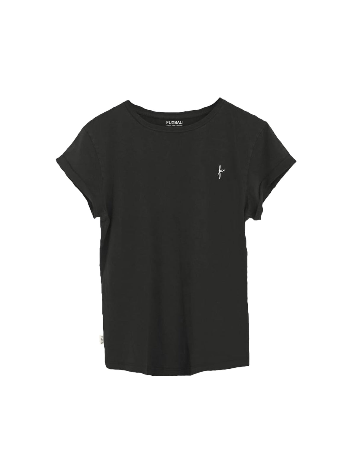 Faires Frauen fux T-Shirt in schwarz aus 100% GOTS zertifizierter Biobaumwolle made in Portugal