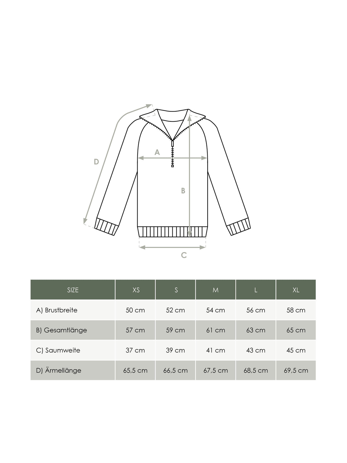 Produkt Größentabelle Damen Troyer von FUXBAU
