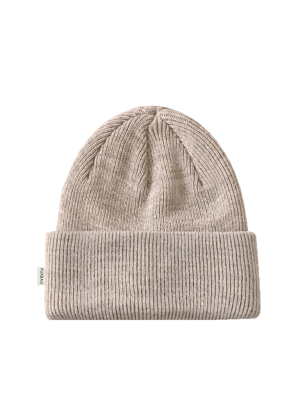 FUXBAU Merino Strickmütze in sand aus 100% GOTS zertifizierter Merinowolle