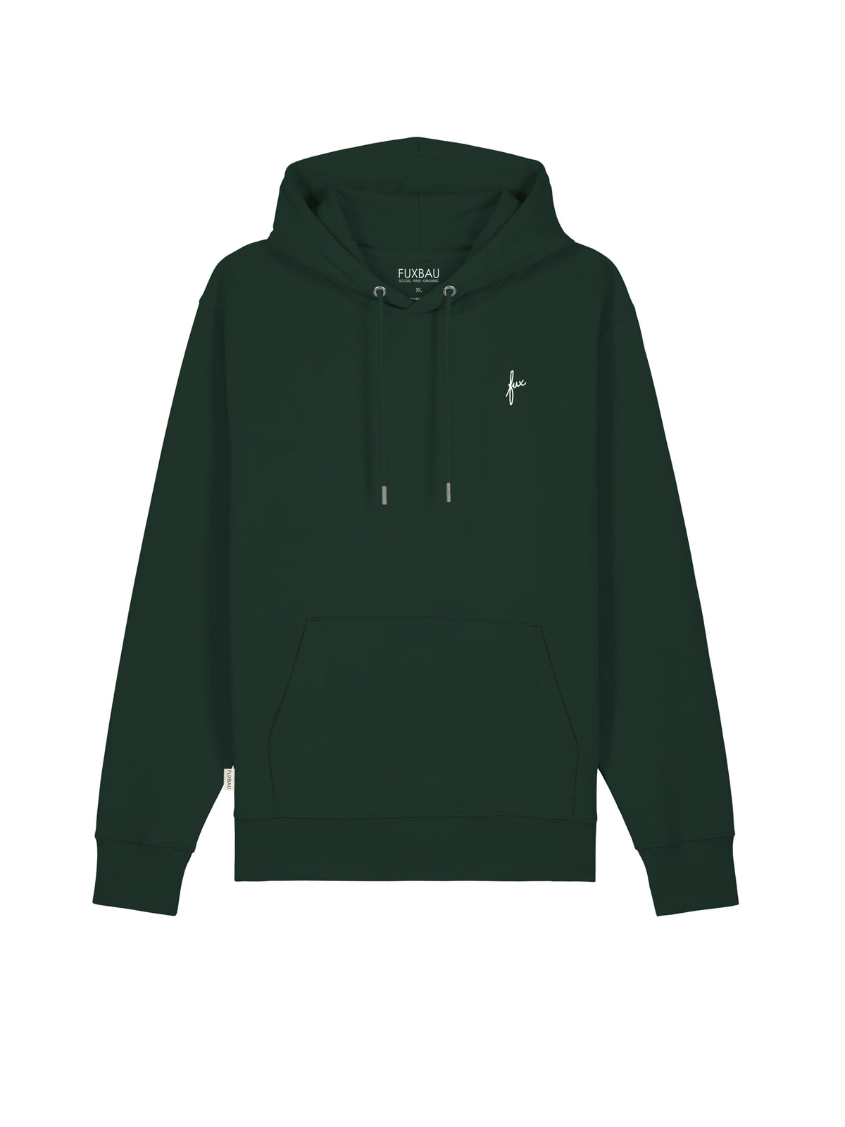 Hochwertiger Fair Fashion Unisex Hoodie in grün aus 100% Biobaumwolle, GOTS zertifiziert und Made in Portugal