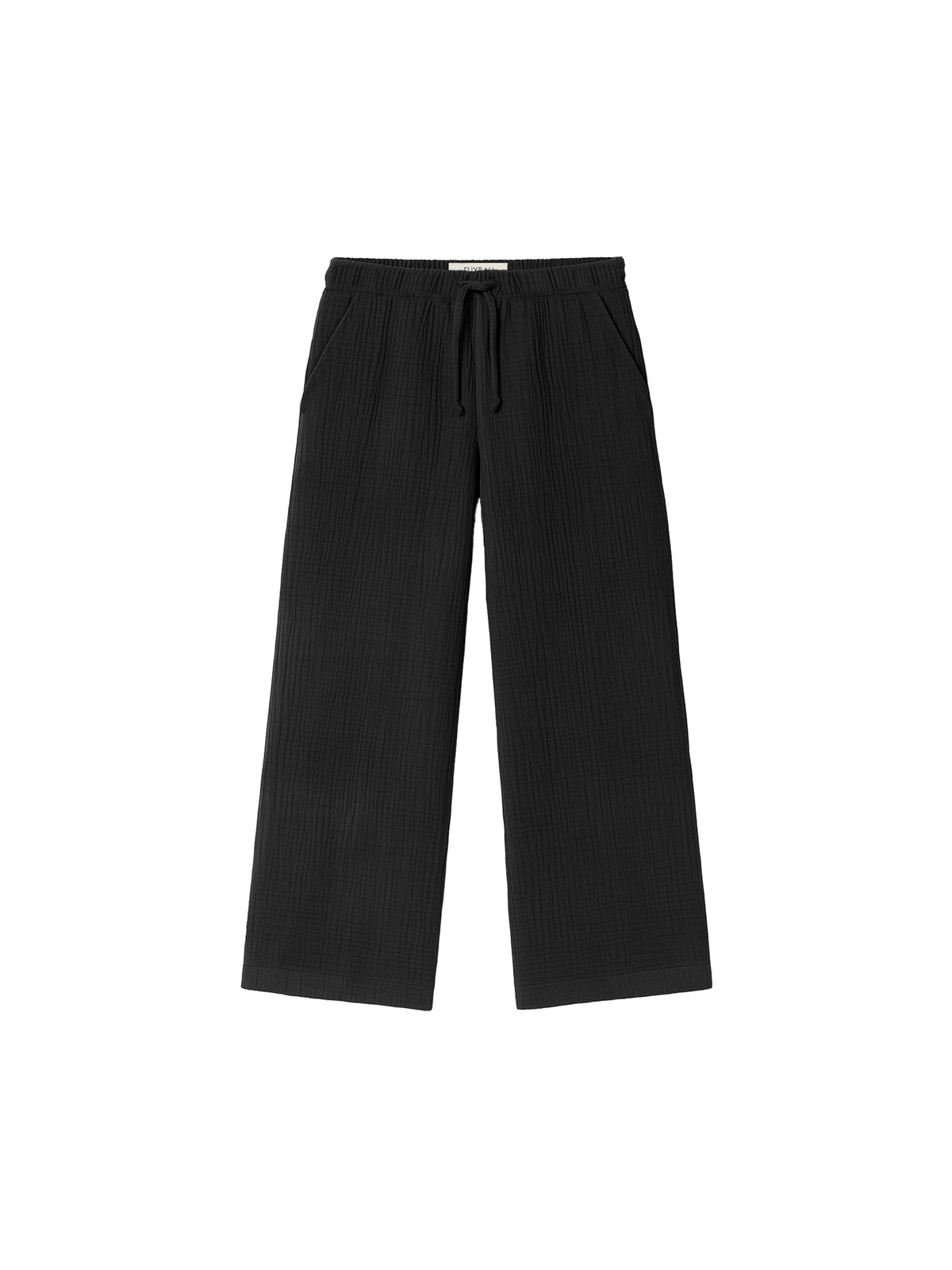 Frauen Musselinhose in schwarz aus 100% GOTS zertifizierter Biobaumwolle und fair in Portugal hergestellt