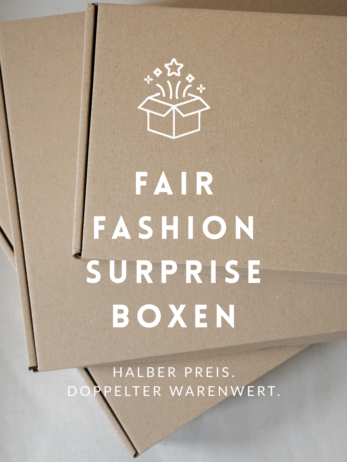 FUXBAU Fair Fashion Surprise Boxen - für Frauen & Männer - Halber Preis. Doppelter Warewert Produktbild.