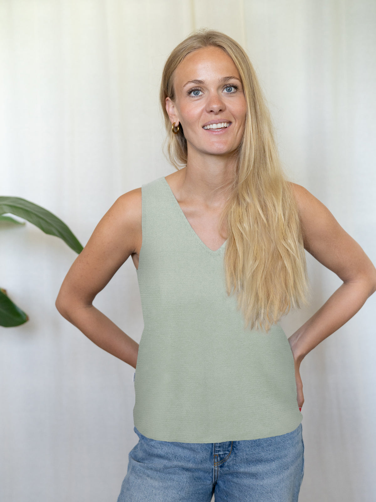Stricktop Damen mint aus Biobaumwolle, sommerliches Outfit