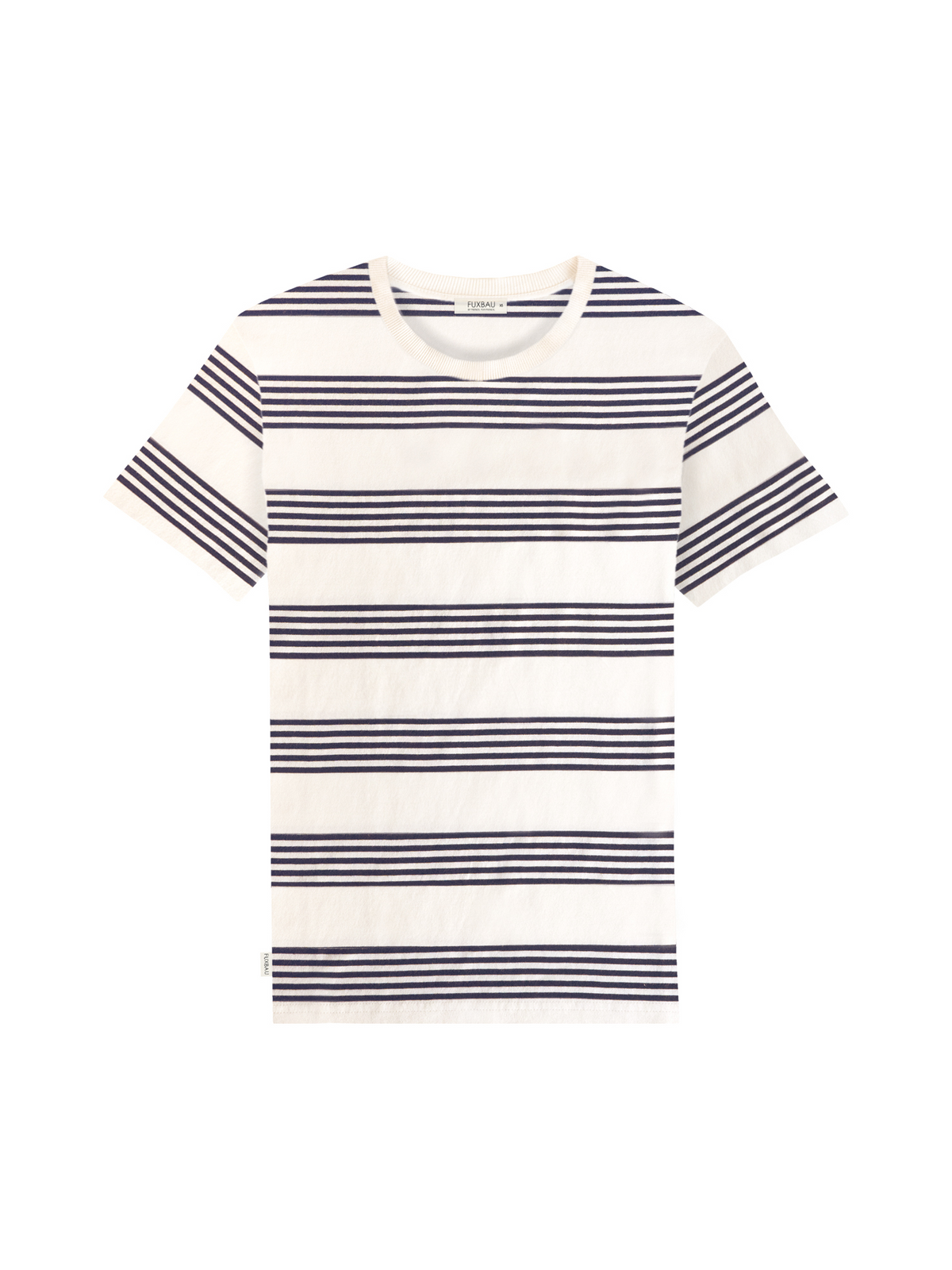 Fair Fashion FUXBAU Friendly Fabric Männer T-Shirt in creme navy aus 100% Baumwolle