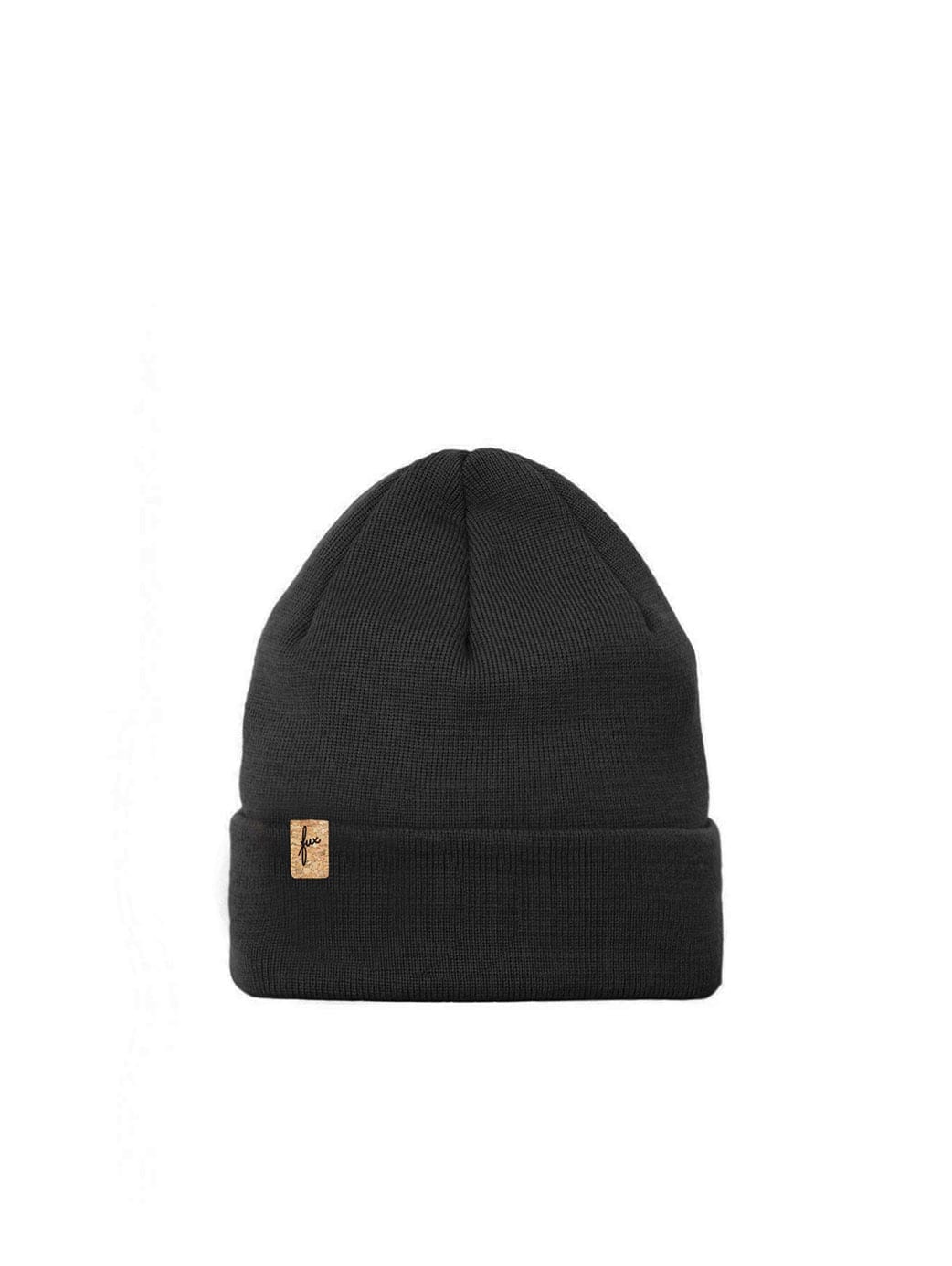 Warme Kinder Merino Kork Beanie in anthrazit aus 100% Merinowolle & Made in Germany